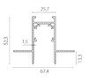 Миниатюра фото шинопровод низковольтный 4-контактный  для гкл lightstar uno pro 509237p | 220svet.ru