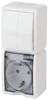 Миниатюра фото блок розетка-выключатель двухклавишный эра ip54 16a 250v 11-7408-01 б0036006 | 220svet.ru