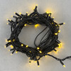 Миниатюра фото гирлянда нить 10м золотой, 75 led, провод черный каучук, ip65 ltc ll75-1-2gl | 220svet.ru