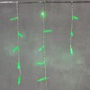 Миниатюра фото гирлянда бахрома с колпачком 3,1 x 0,5 м зелёная 220в, 120 led, провод прозрачный пвх, ip65 ltc pil120cap-10-2g | 220svet.ru