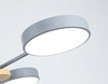 Миниатюра фото потолочная светодиодная люстра на штанге ambrella light linetech fl fl4859/4 gr/wd | 220svet.ru
