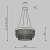 Миниатюра фото подвесная люстра светодиодная maytoni trove mod486pl-l38bsk | 220svet.ru