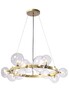 Миниатюра фото подвесная люстра crystal lux agata sp15 v2 gold/transparente | 220svet.ru