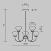 Миниатюра фото потолочная люстра на штанге maytoni dynasty mod402pl-l20bs3k | 220svet.ru