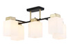Миниатюра фото потолочная люстра на штанге ambrella light traditional loft tr tr303048/5 bk/gd | 220svet.ru