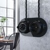 Миниатюра фото рамка из стекла на 2 поста werkel favorit runda черный w0025108 | 220svet.ru