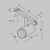 Миниатюра фото трековый низковольтный светильник maytoni focus led exility x tr243-4-5wtw-dsz-b | 220svet.ru