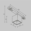 Миниатюра фото трековый магнитный светодиодный светильник maytoni alfa s tr133-2-7w4k-bs | 220svet.ru