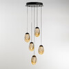 Миниатюра фото подвесной светильник delight collection md25090022-5a matt black/champagne | 220svet.ru