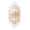 Миниатюра фото настенный светильник crystal lux saragosa ap2 brass/transparente | 220svet.ru