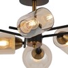 Миниатюра фото потолочная люстра illumico il8243-6cou-79 bk gd | 220svet.ru