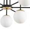 Миниатюра фото потолочная люстра на штанге lumion elrona 8375/9c черный/латунь | 220svet.ru