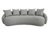 Миниатюра фото диван forli трехместный светло-серый garda decor 87yy-22085 | 220svet.ru