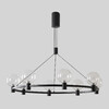 Миниатюра фото подвесная люстра светодиодная crystal lux duet sp56w led black | 220svet.ru