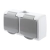 Миниатюра фото розетка двойная эра schuko 2x2p+e 16a 250v с крышкой 5-203-03 б0051060 | 220svet.ru