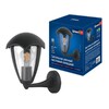 Миниатюра фото уличный настенный светильник (ul-00006812) uniel uul-s80a 60w/e27 ip54 black | 220svet.ru