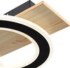 Миниатюра фото потолочный светильник светодиодный lumion pine 8023/80cl черный/дерево | 220svet.ru