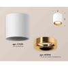 Миниатюра фото комплект накладного светильника ambrella light techno spot xs7531024 swh/pyg белый песок/золото желтое полированное (c7531, n7014) | 220svet.ru