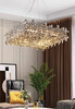 Миниатюра фото подвесная люстра хрустальная delight collection p7838-w80 chrome | 220svet.ru