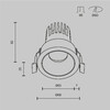 Миниатюра фото встраиваемый светильник maytoni dip dl123-10w-2.7k-b | 220svet.ru