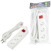 Миниатюра фото удлинитель uniel 3гн х 2м б/з s-cu3-2b white ul-00009994 | 220svet.ru