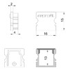 Миниатюра фото заглушка deko-light end cap p-au-02-10 set 2 pcs 978052 | 220svet.ru