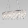 Миниатюра фото подвесная люстра eurosvet 60159/10 хром/ прозрачный хрусталь strotskis | 220svet.ru