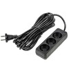 Миниатюра фото удлинитель uniel 3гн х 10м б/з s-cu3-7 black ul-00009987 | 220svet.ru
