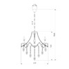 Миниатюра фото подвесная люстра eurosvet 10108/5 белый/прозрачный хрусталь strotskis | 220svet.ru