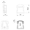 Миниатюра фото заглушка deko-light end cap f-au-02-08 set 2 pcs 978541 | 220svet.ru