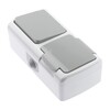 Миниатюра фото блок розетка-выключатель эра ip54 16/10a 250v с крышкой 5-701-03 б0050947 | 220svet.ru
