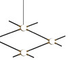 Миниатюра фото люстра molecular 4 black/gold delight collection | 220svet.ru