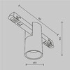 Миниатюра фото трековый магнитный светодиодный светильник maytoni alfa tr122-2-7w4k-b | 220svet.ru