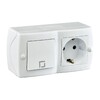 Миниатюра фото выключатель - розетка mono electric octans ip20 одноклавишный - 2к+з белый 104-010101-180 | 220svet.ru