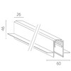 Миниатюра фото шинопровод низковольтный 4-контактный встраиваемый lightstar uno pro 509227p | 220svet.ru