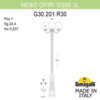 Миниатюра фото парковый фонарь fumagalli nebo ofir/g300 3l g30.202.r30.wze27 | 220svet.ru