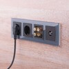 Миниатюра фото тв-розетка оконечная werkel черные матовый w1183008 | 220svet.ru