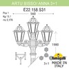 Миниатюра фото садово-парковый фонарь fumagalli artu bisso/anna 3+1 e22.158.s31.wye27 | 220svet.ru