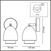 Миниатюра фото бра lumion avrora 8000/1w никель | 220svet.ru