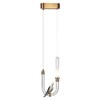 Миниатюра фото подвесной светодиодный светильник odeon light lark 5431/2l под латунь | 220svet.ru