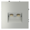 Миниатюра фото розетка компьютерная встраиваемая двойная rj45+rj45 кат.6 voltum s70 vls060205 (сталь) | 220svet.ru