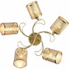 Миниатюра фото потолочная люстра reluce 01322-0.3-05 matt gold+cr | 220svet.ru