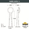 Миниатюра фото садовый светильник-столбик fumagalli gabri/lucia 1l 1r3.613.010.aye27 | 220svet.ru