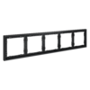 Миниатюра фото рамка пластиковая на 5 постов voltum s70 vls100507 (графит) | 220svet.ru
