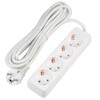 Миниатюра фото удлинитель uniel 4гн х 5м с/з s-gcu4-5 white ul-00010007 | 220svet.ru