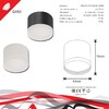 Миниатюра фото потолочный светильник reluce 53004-9.5-001ld gx53 wt | 220svet.ru
