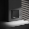 Миниатюра фото выключатель встраиваемый двухклавишный с подсветкой 10а voltum s70 vls020208 (черный матовый) | 220svet.ru