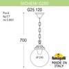 Миниатюра фото подвесной уличный светильник fumagalli sichem/g250. g25.120.000.azf1r | 220svet.ru