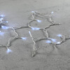 Миниатюра фото гирлянда нить 10м белая с мерцанием белого диода 220в, 100 led, провод прозрачный пвх, ip54 ltc pst100blw-10-2w | 220svet.ru