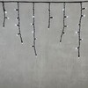 Миниатюра фото гирлянда бахрома 3,1 x 0,5 м белая 220в, 120 led, провод черный каучук, ip65 ltc ll120-1-2w | 220svet.ru